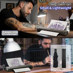 Portable bluetooth thermal tattoo printer small lightweight machine for professional tattoo artists