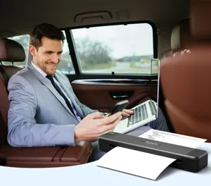 Phomemo imprimante thermique A4 portable détail, appareil de bureau sans fil bluetooth.