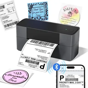 Kabelloser thermischer Etikettendrucker für den Versand, Bluetooth Barcode Maker für E-Commerce.