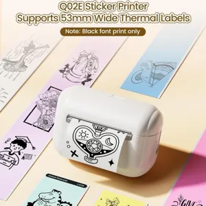 Portable Mini Thermal Printer Bluetooth Wireless Pocket Printer For Study Notes Wrong Questions With Three Rolls Paper
