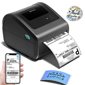 Bluetooth thermal label printer for shipping, wireless barcode printer for small business and home.