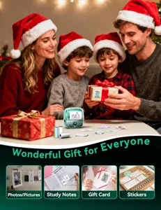 Portable mini thermal printer for study notes, photos, and creative stickers on the go.