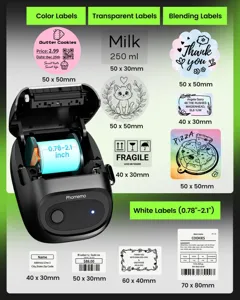 M160 portable thermal label printer with Bluetooth connectivity for commercial and home use.