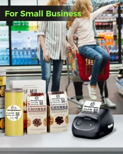 Portable thermal label printer for small business bluetooth wireless sticker maker machine.