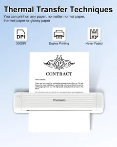 Phomemo portable thermal transfer printer 300DPI duplex printing for home office use