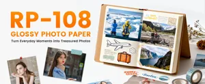 Papel Fotográfico Brillante de 6 Pulgadas Papel de Sublimación Compatible para Impresión