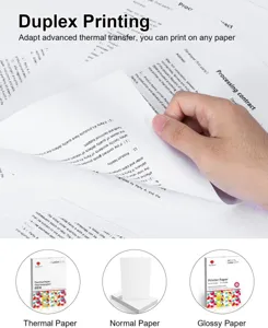 Phomemo thermal printer paper compatible with thermal transfer printing for A4 documents.