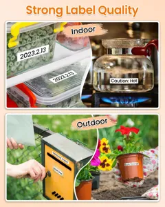 Portable thermal label printer tape stickers clear waterproof household outdoor DIY sticker