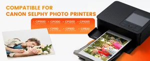 Papel fotográfico y cinta compatibles para impresoras Canon Selphy, copias de 6 pulgadas.