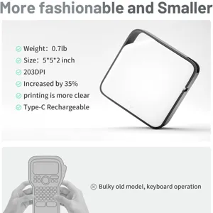 Portable Bluetooth Thermal Label Printer Mini Wireless Label Maker Machine With Tape For Office Home School