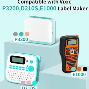 Portable label maker compatible with several models, thermal printer for office organization.