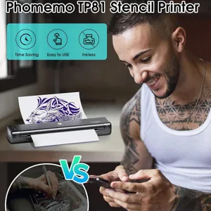 Portable Phomemo TP81 tattoo stencil printer for professional body art and fast printing.