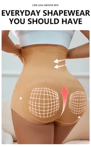 Detail view of high waist shapewear featuring targeted compression and seamless lift design.