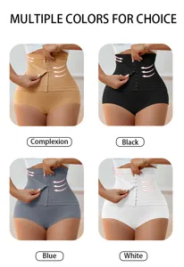 High waist seamless shapewear panties tummy control waist trainer available in multi colors.