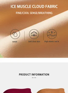 Breathable ice silk bandeau fabric detail, showing soft, cool touch and high elasticity.