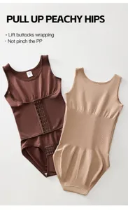 Dettaglio body modellante donna con controllo pancia vita stretta e design solleva glutei.