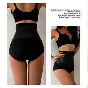 Women high waist tummy control shaping briefs seamless breathable postpartum body shaper underwear