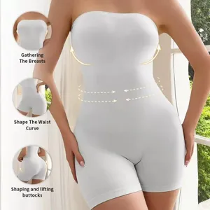 Women's Seamless Tummy Control Bodysuit Off Shoulder Shapewear Body Shaper Slimming Underwear