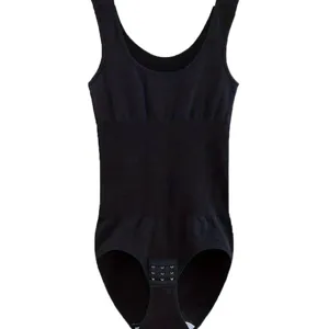 Black shapewear bodysuit tummy control seamless body shaper open crotch slimming shaper