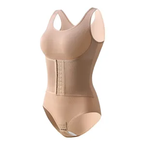 Body shaper beige senza cuciture da donna tuta modellante pancia piatta corsetto dimagrante