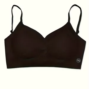 Damen schwarzer seamless push up BH rückenfrei gepolstert Bralette verstellbare Träger