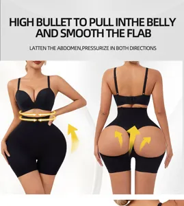 High waist tummy control body shaper shorts for women black shaping underwear butt lifter