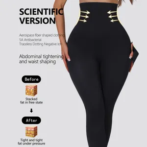 Pantalon de yoga gainant taille haute legging de sport femme amincissant push up fitness