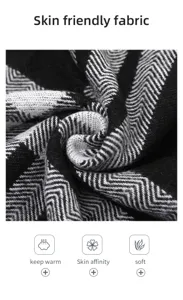 Detalle de primer plano de tela suave de mohair étnico con textura de punto y zigzag