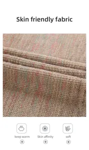 Macro view of skin-friendly knitted shawl fabric showing warm and soft textures