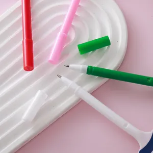 Cute creative Christmas fan ballpoint pens in vibrant colors, ideal holiday gifts for students