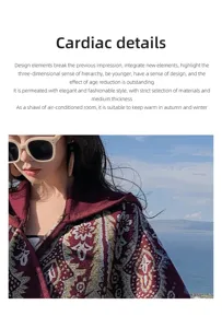 Detailed view of bohemian patterned hooded shawl wrap for women warm winter cloak