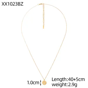 Halskette aus goldenem Titanstahl mit diamantbesetztem Anhänger Buchstabe Z