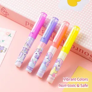 Set de surligneurs colorés licorne mignons pour journalisation
