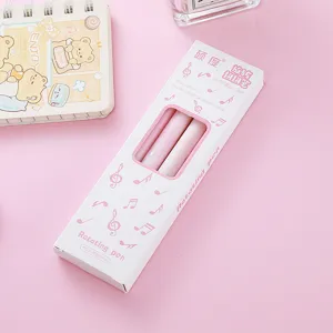 Set di 4 penne gel rotanti rosa con inchiostro nero da 0,5 mm in scatola regalo