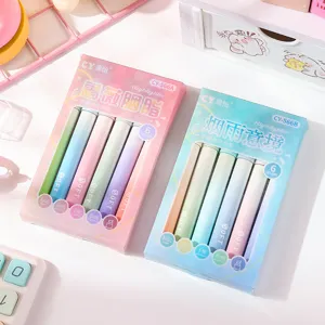 Gradient Highlighter Pens Morandi Eye Protection Pastel Marker For Journaling School Office Supplies Chisel Tip Students Stationery