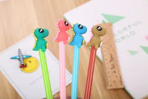 Kreative Cartoon Dinosaurier Gelschreiber in vier Farben für Schule und Bürobedarf