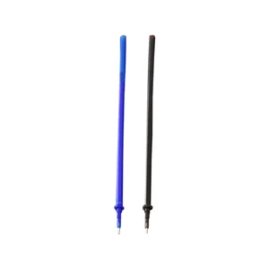 Set of blue and black heat-erasable gel pen refills for smooth writing and erasing