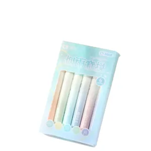 Professional 6-pack gradient pastel highlighters set for journaling and daily office use