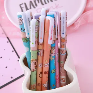 Simpatiche Penne Gel Multicolore Capibara Cartone Animato Scrittura Fluida Corpo Plastica Cancelleria Scuola Ufficio Punta Sottile Diario Pennarelli