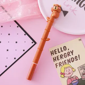Bonito bolígrafo de gel Capibara con diseño creativo de árbol trepador para regalo