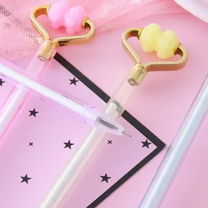 Creative stress-relief gel pen with massage roller toy for cute student stationery