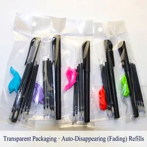 Ensemble de Stylos Disparaissants pour la Pratique de la Calligraphie pour Étudiants Stylo à Encre Décoloration Automatique avec Correcteur de Tenue