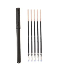 Set complet de stylos à encre effaçable avec cinq recharges pour la calligraphie