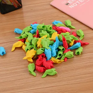 Cute Fish Shape Pencil Grips Ergonomic Plastic Writing Posture Correction Tool For Kids Students School Stationery Office Supply