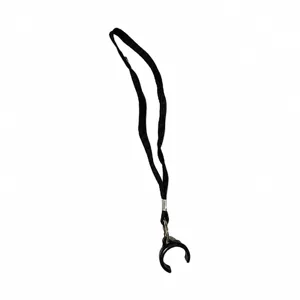 Schwarze Gehstock Handschlaufe Nylon Ersatz 23,5cm Länge 21mm Innendurchmesser passend