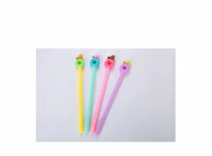 Cute cartoon polar bear donut gel pens set with 19.5cm length dimension details
