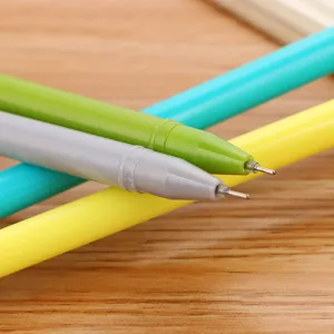 Set of colorful creative gel pens with fine point tips for school and office