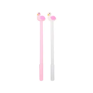 Stylos gel mignons motif flamant rose et cygne pour papeterie scolaire créative et bureau