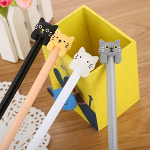 Creative Cartoon Cat Gel Pen Cute Animal Soft Glue Decoration Writing Sign Pen For School Office Student Stationery Supplies