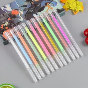 Bolígrafos de Gel Pastel Iluminadores Bolígrafos de Dibujo Para Álbum de Fotos DIY Bullet Journal Bolígrafos de Cuerpo Transparente